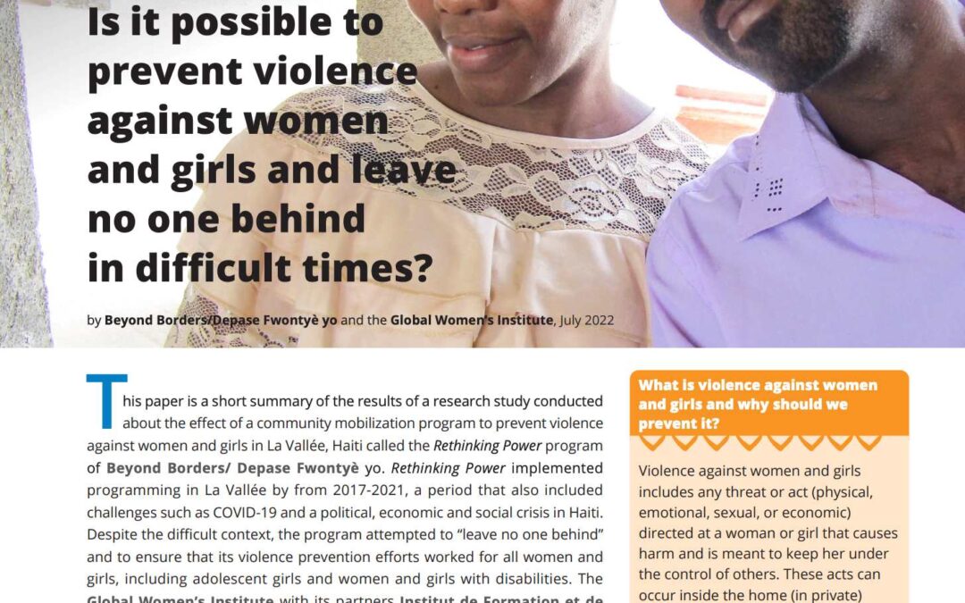 Research Results: Intimate Partner Violence Cut in Half